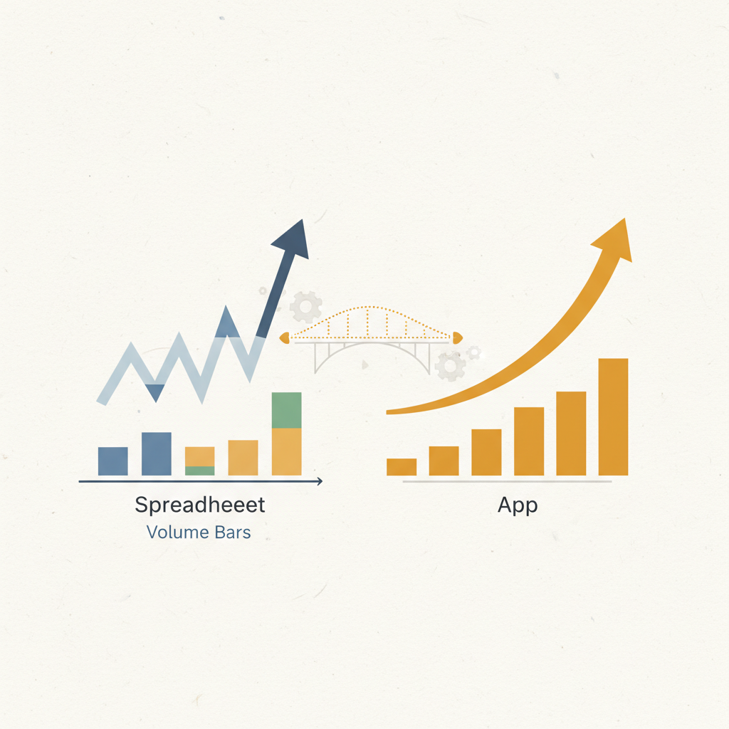 DCA Tracking: Spreadsheet vs. App - An Engineer's Perspective — illustration